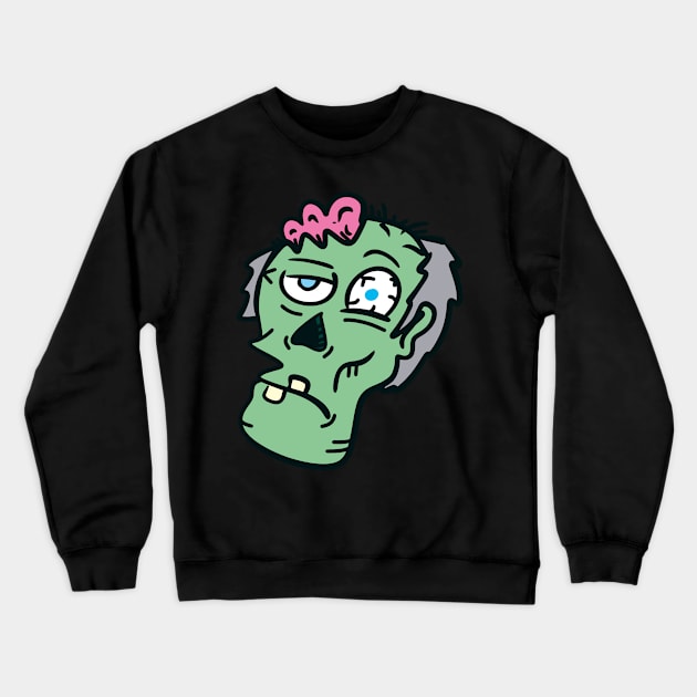 Old Zombie Crewneck Sweatshirt by Jrfiguer